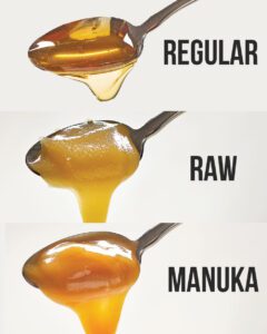 regular vs raw vs manuka honey