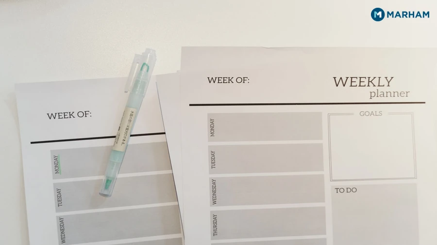 Weekly Schedule for Beginners